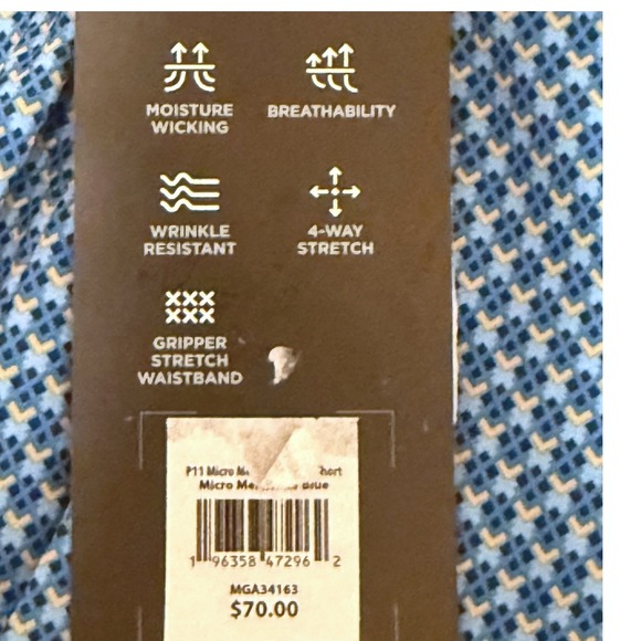 Walter Hagen 11 Golf Shorts Men's Size 30 Blue Pattern Stretch Waistband - Picture 10 of 10